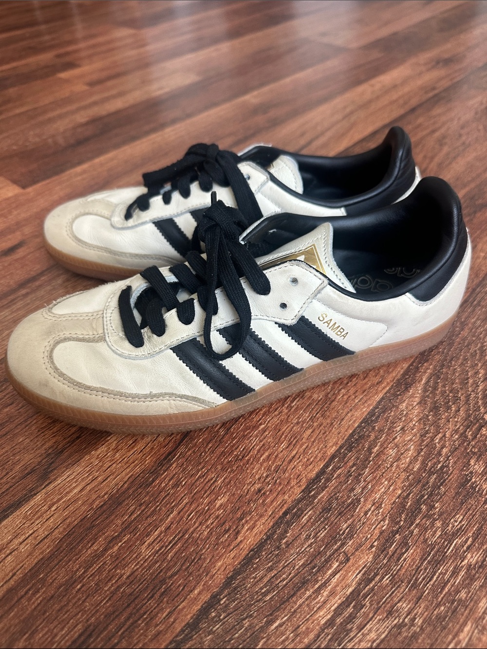 adidas Originals Samba OG "Cream White/Core Black/Sand Strata" - Picture 4 of 13